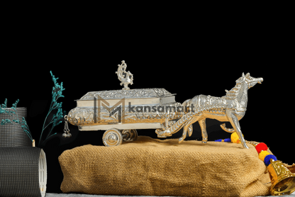 German Silver Horse Cart - Dryfruit Box