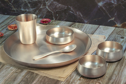 Kansa Casting Dinner Set - 6 Pieces Set