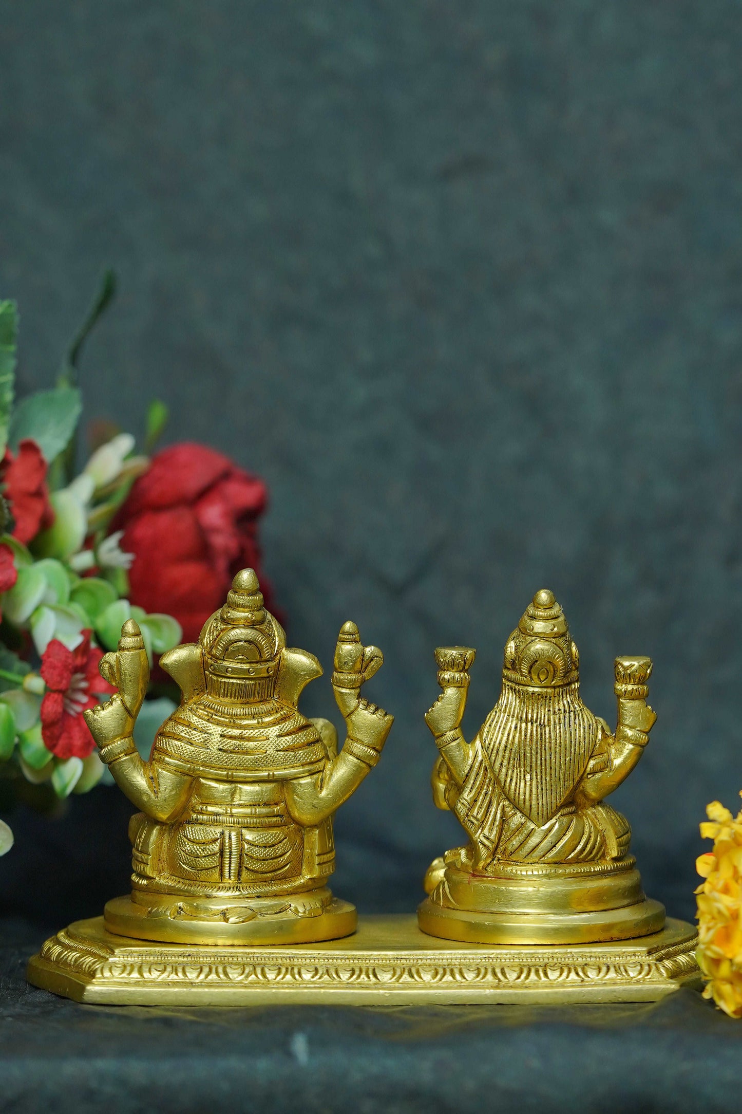 Brass Ganesha & Laxmi Idol